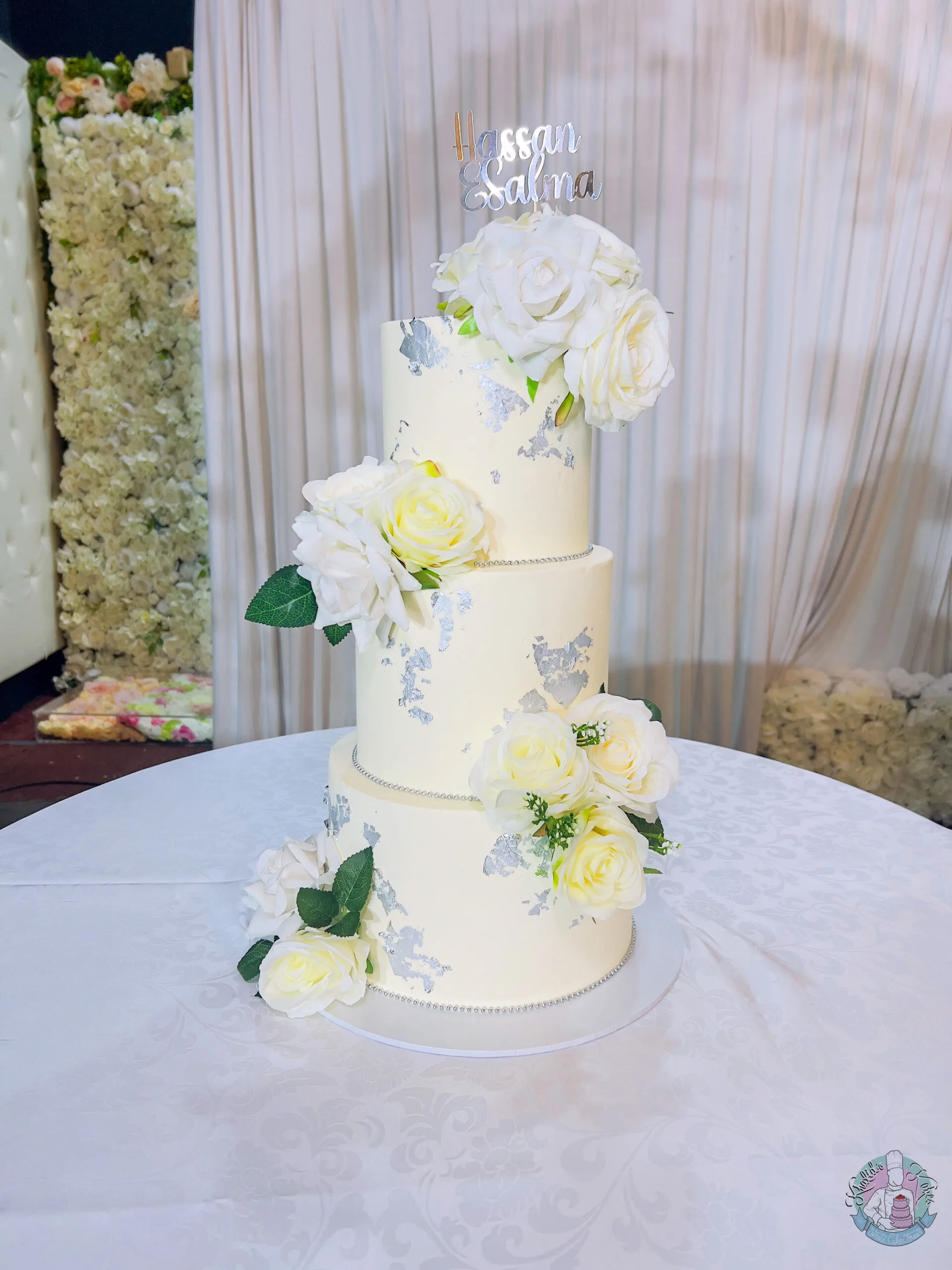 Smooth White Wedding Cake