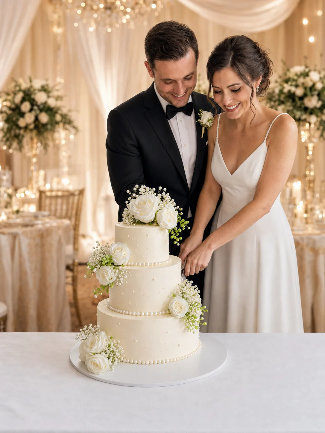 Mini Pearl Wedding Cake