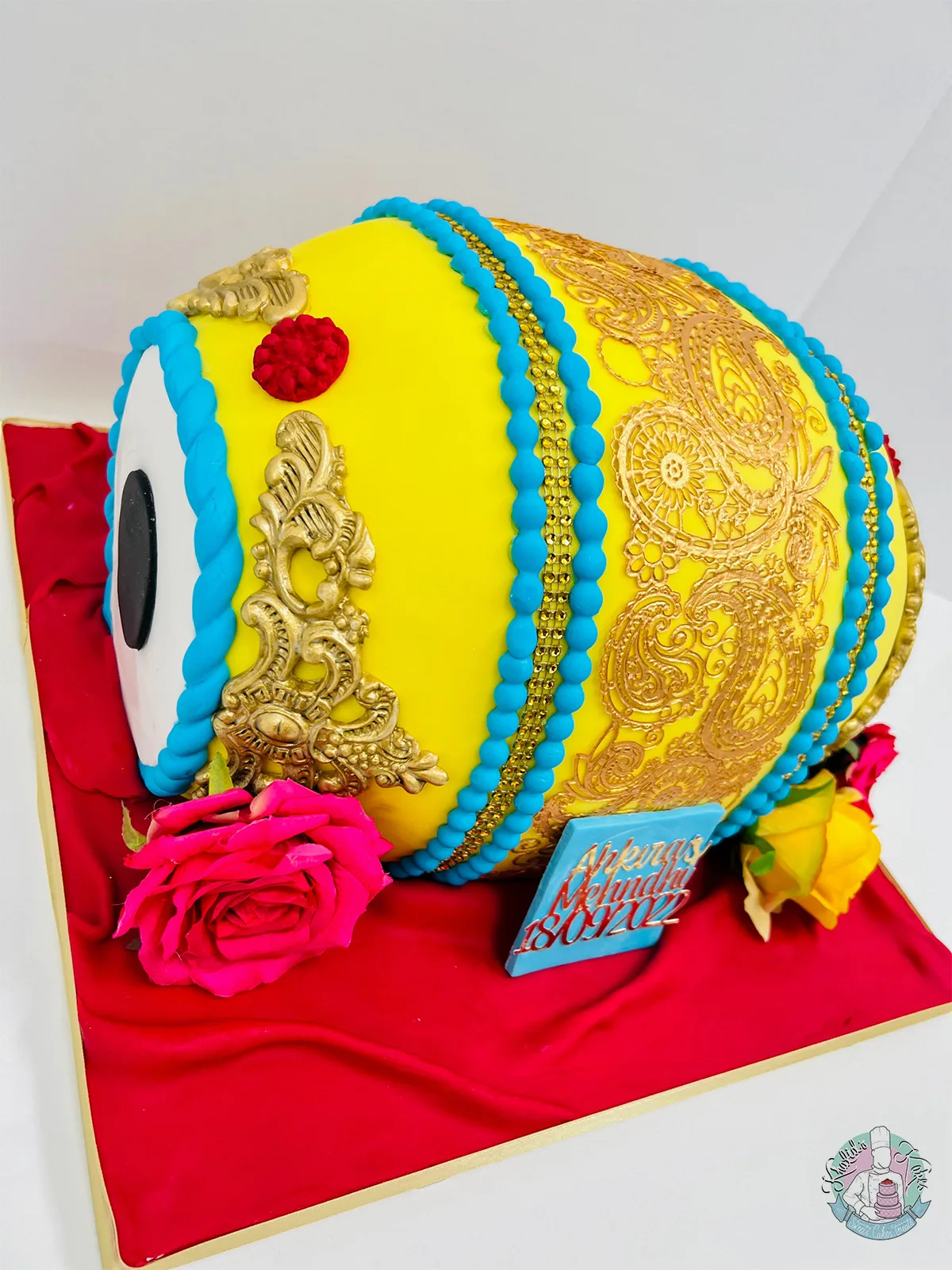 Mehndi Drum Cake 2 - Image 3