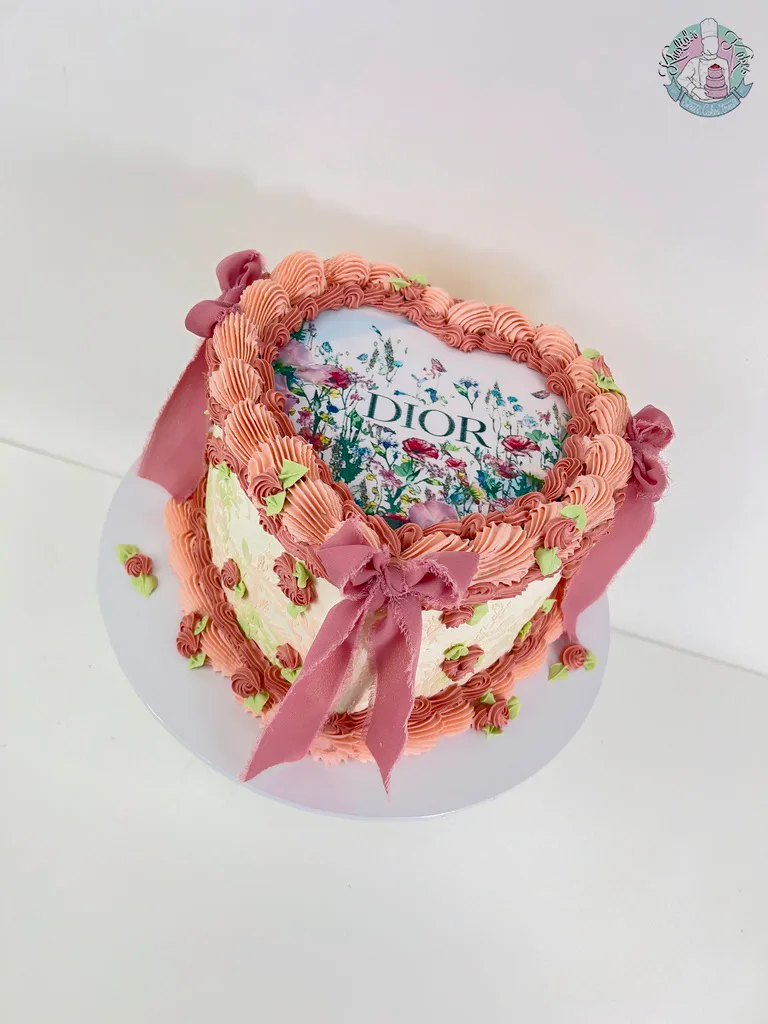 Dior heart cake