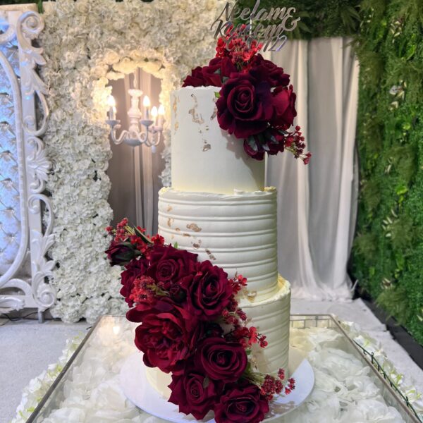 Shop 77 Floral Cascade Wedding Cake | Birmingham