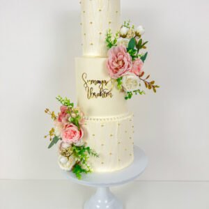 Stencil Pearl Wedding Cake | Birmingham