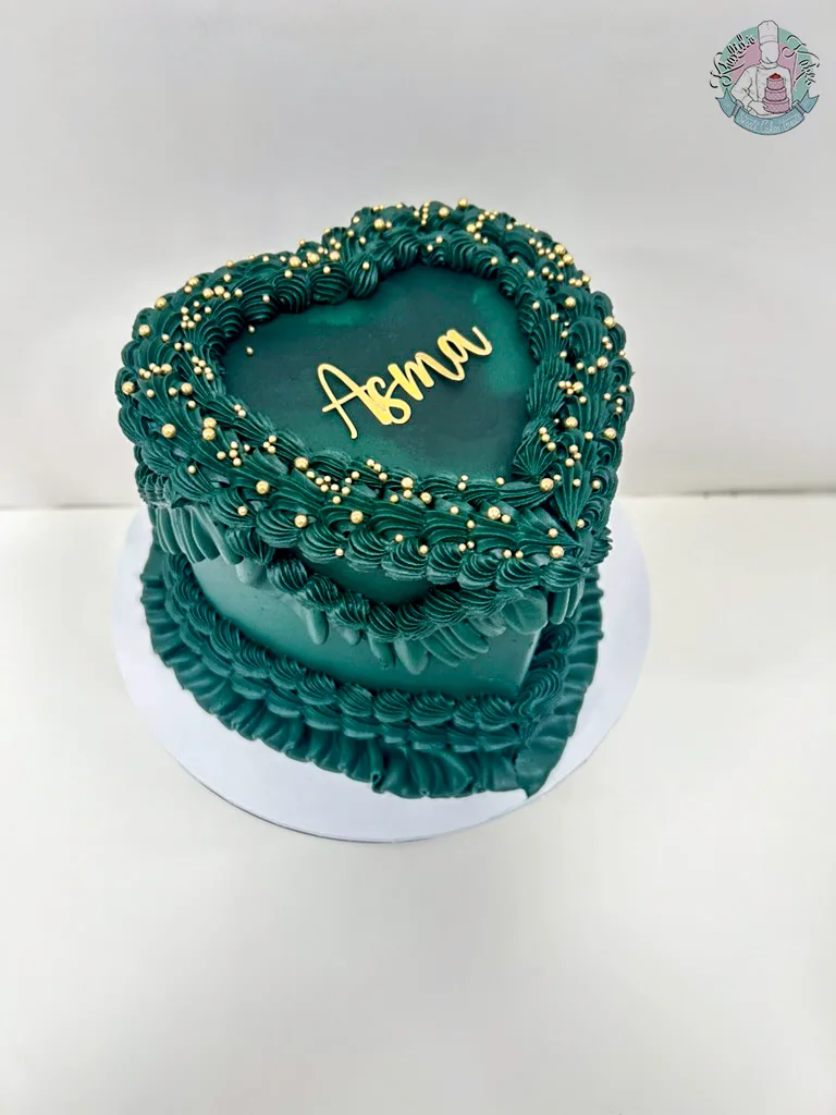 Bow Heart Cake