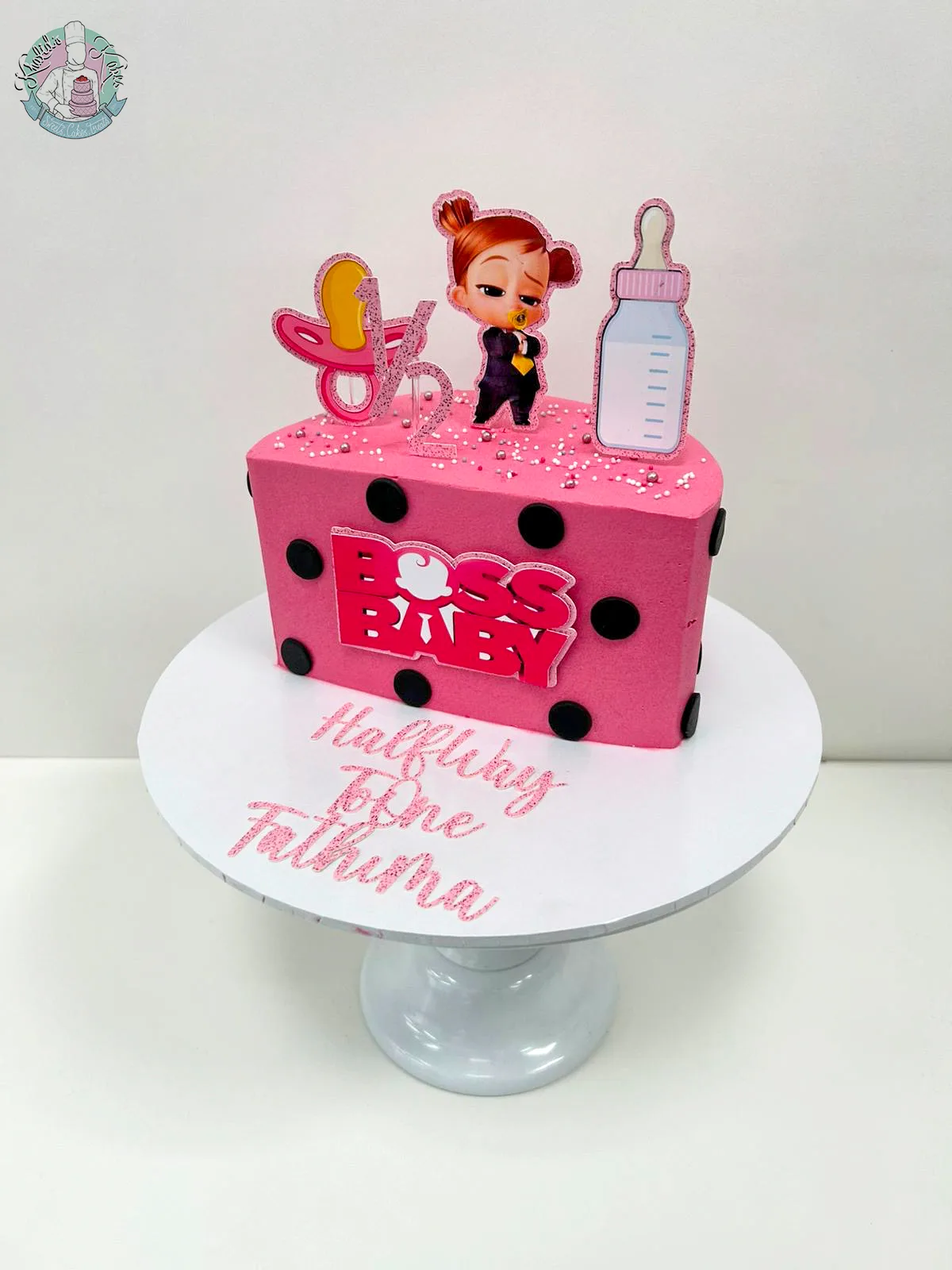 Boss Baby Half Year Cake Birmingham — half-birthday cake with the Boss Baby character.