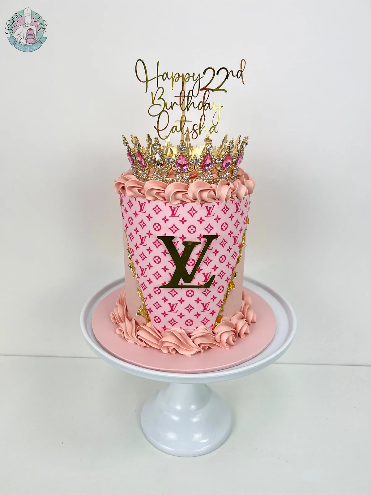 Louis Vuitton Cake Birmingham, a bespoke designer fashion cake, handmade by Khalids Kakes