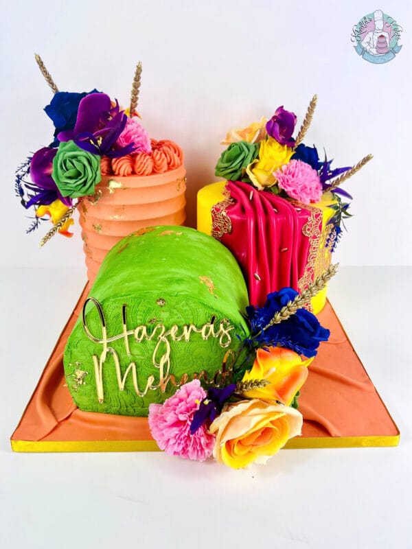 Deconstructed Mehndi Cake