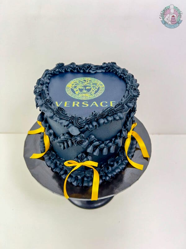 Versace heart cake
