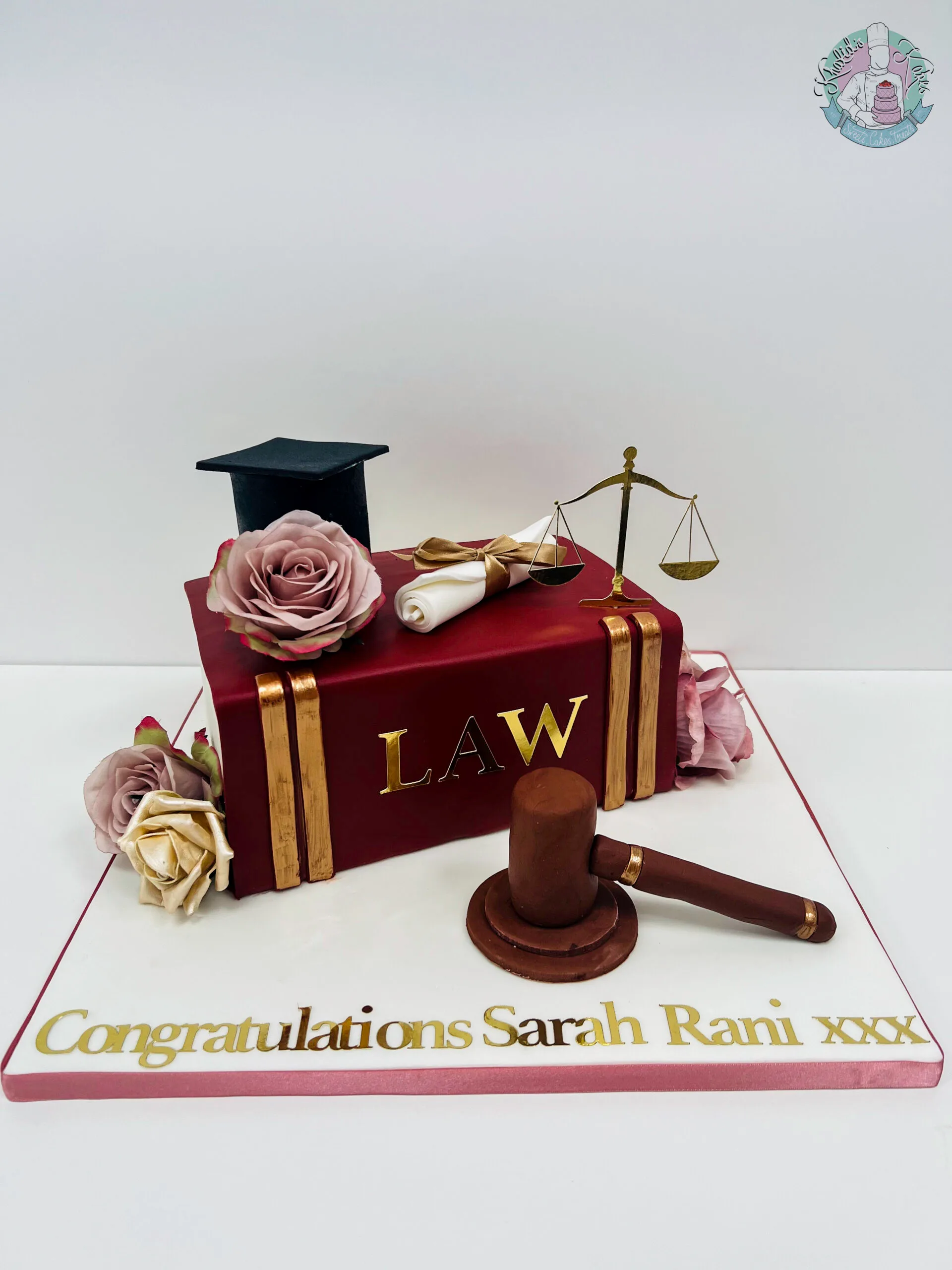 Law Graduate Book Cake
