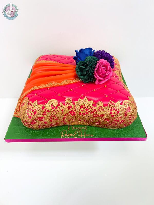 Mehndi Pillow Cake