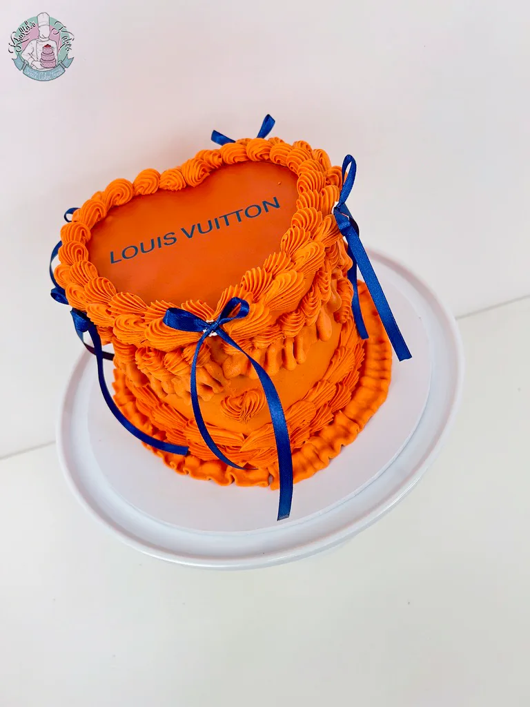 Louis Vuitton heart cake