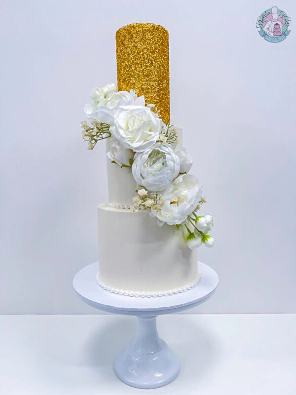 Glitter wedding cake