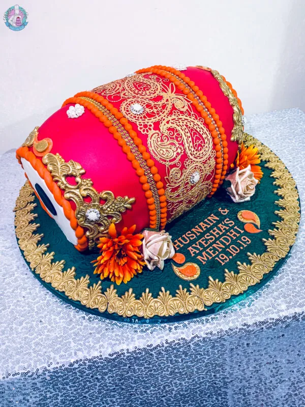 Mehndi Drum Cake 2 - Image 2