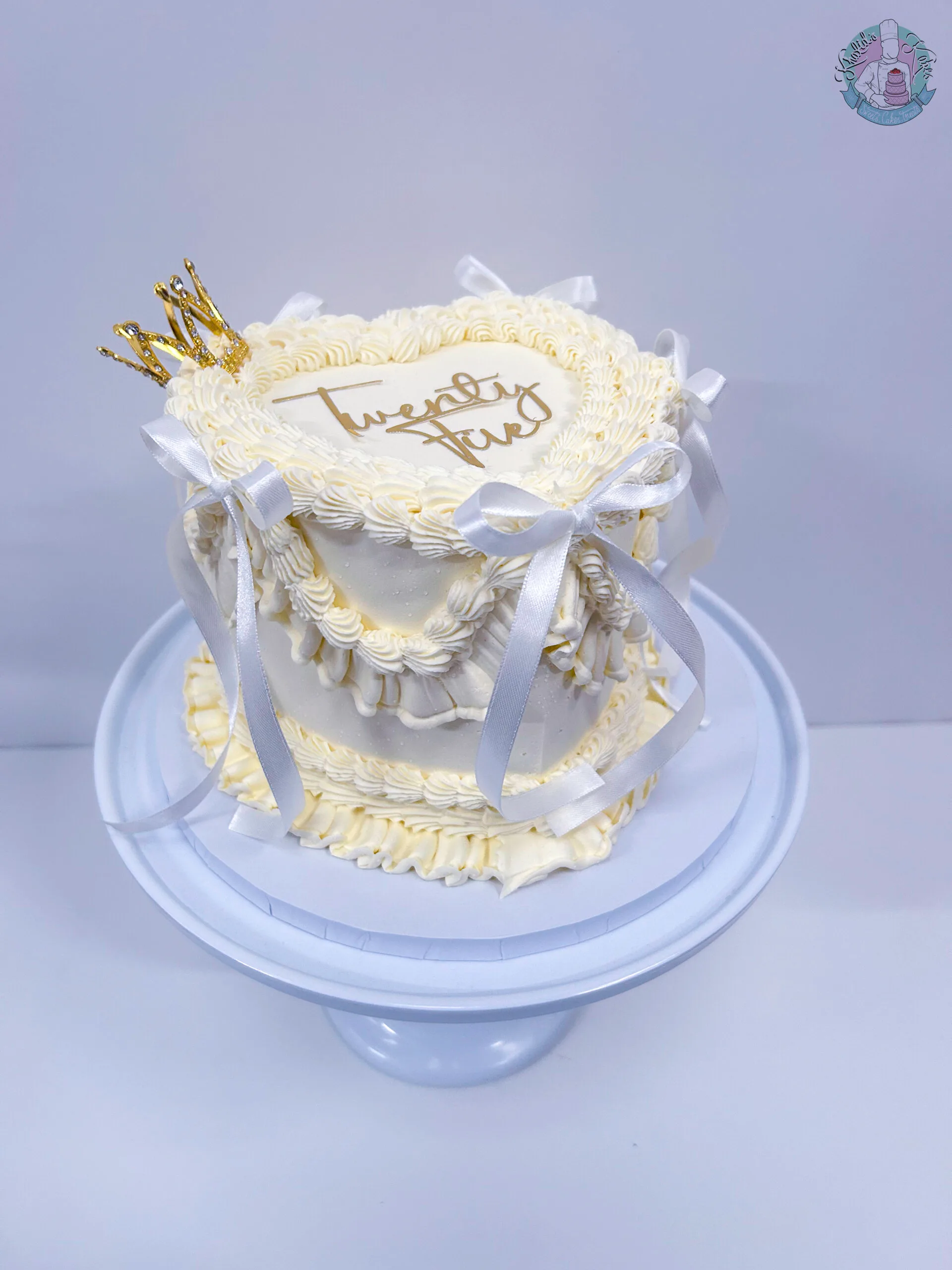 Bow Heart Cake