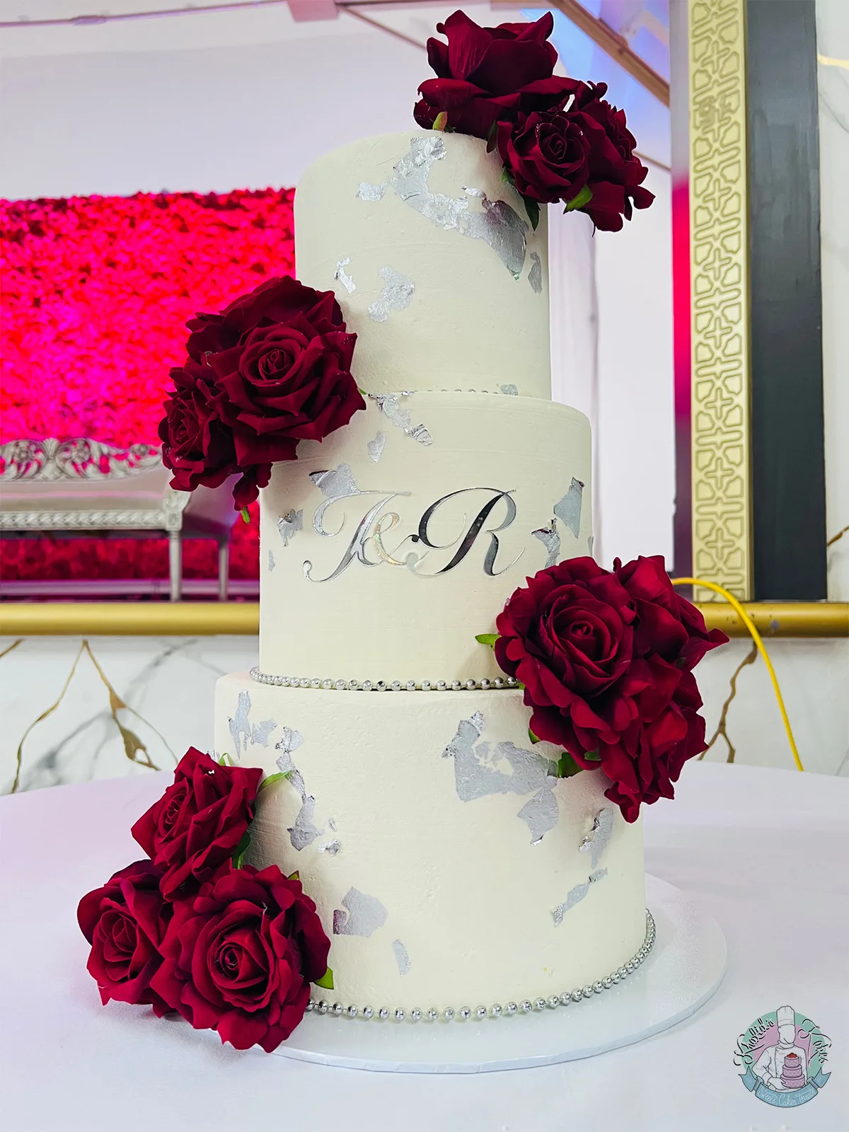 Smooth White Wedding Cake