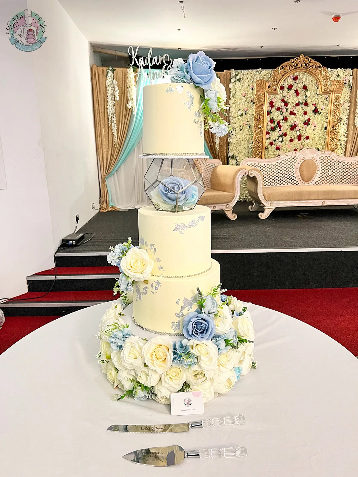 Hexagon wedding cake
