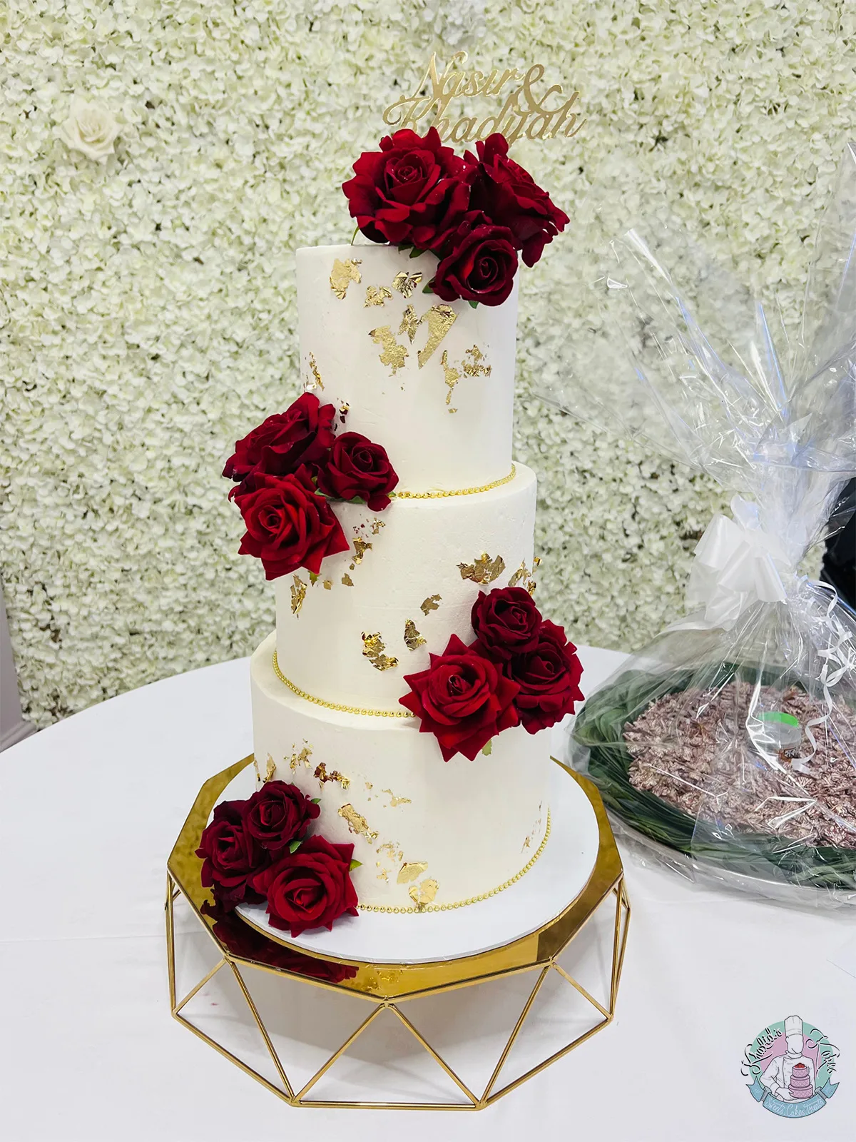 Smooth White Wedding Cake