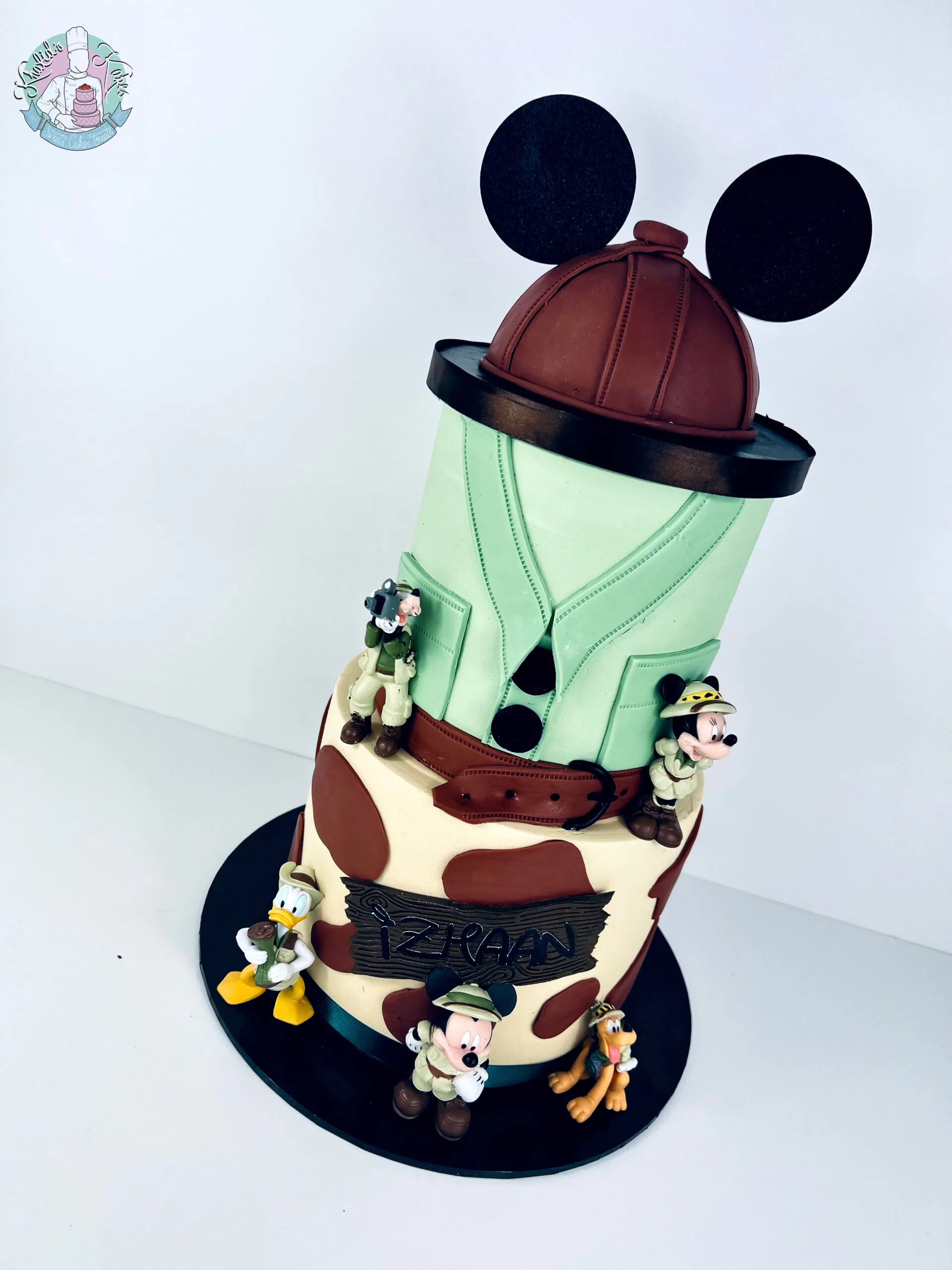 Mickey Mouse Cake Birmingham — two-tier children’s birthday cake with ears and bright classic colours.