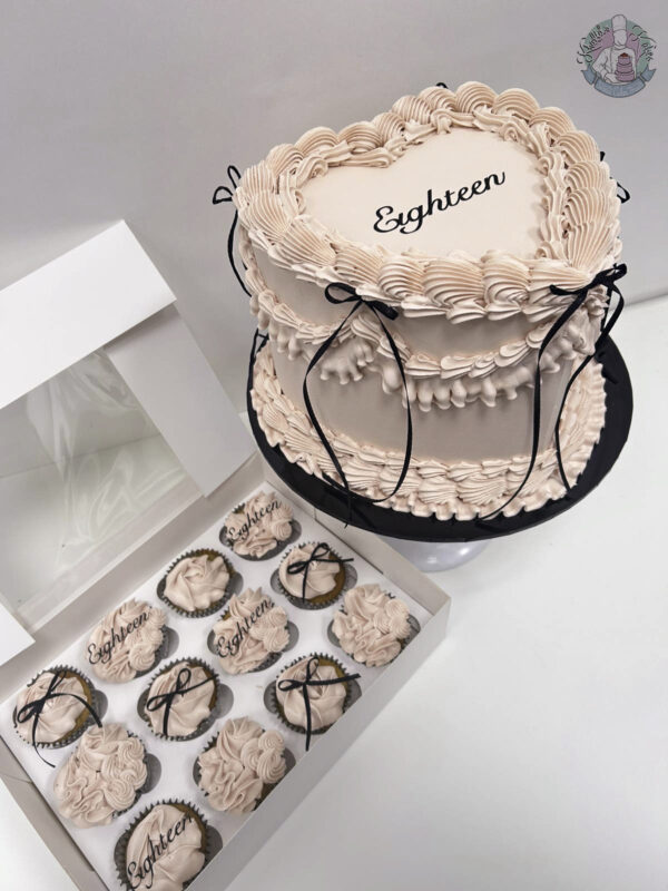 Bow Heart Cake