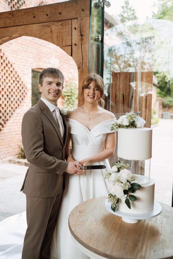 Summer Wedding Cakes: Fondant vs Buttercream — And Why It Doesn't Matter With Khalid's Kakes 5 summer wedding cake buttercream Birmingham — two tier textured buttercream wedding cake Birmingham