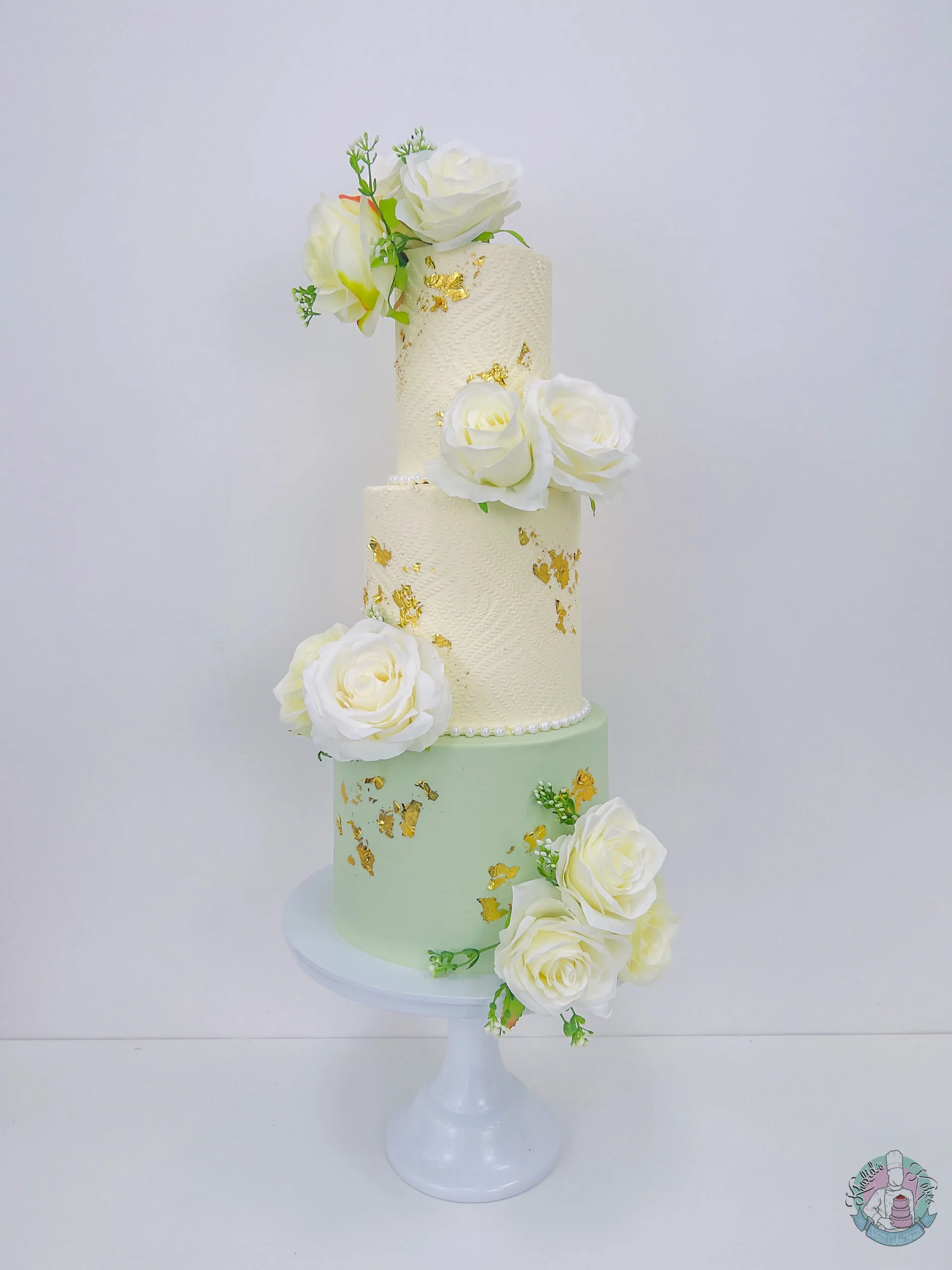 Colour Stencil Wedding Cake