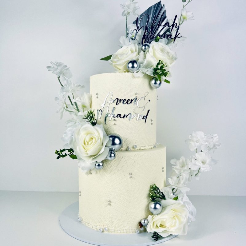 Tiered Stencil Wedding Cake Birmingham