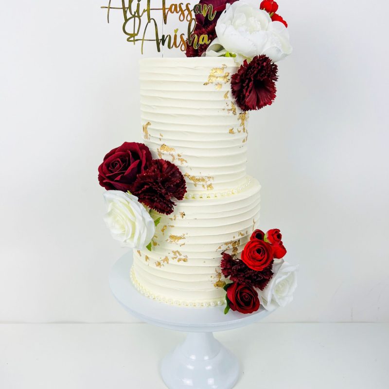 Bevelled Edge Wedding Cake Birmingham
