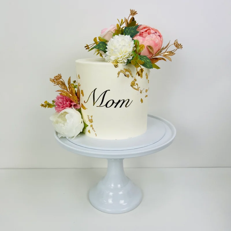 Smooth floral Cake | Budget cakes in Birmingham