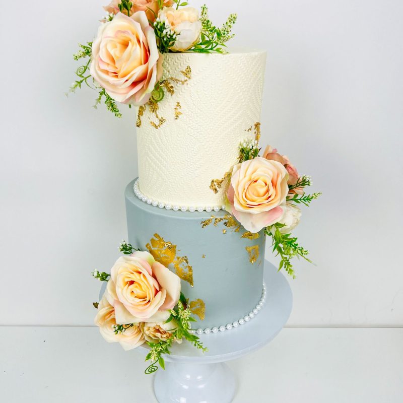 Colour Stencil Wedding Cake Birmingham