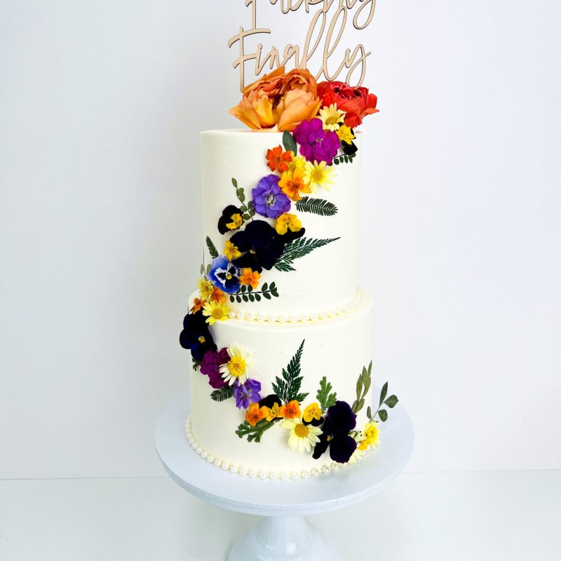 Edible Flower Wedding Cake