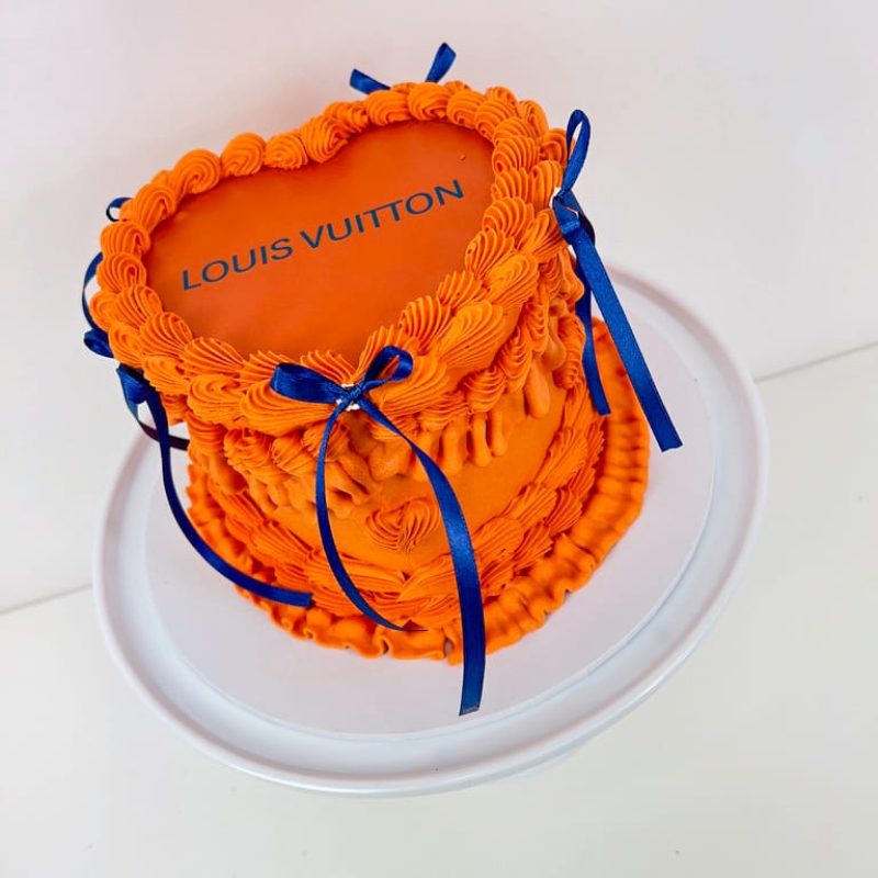 Louis Vuitton heart cake