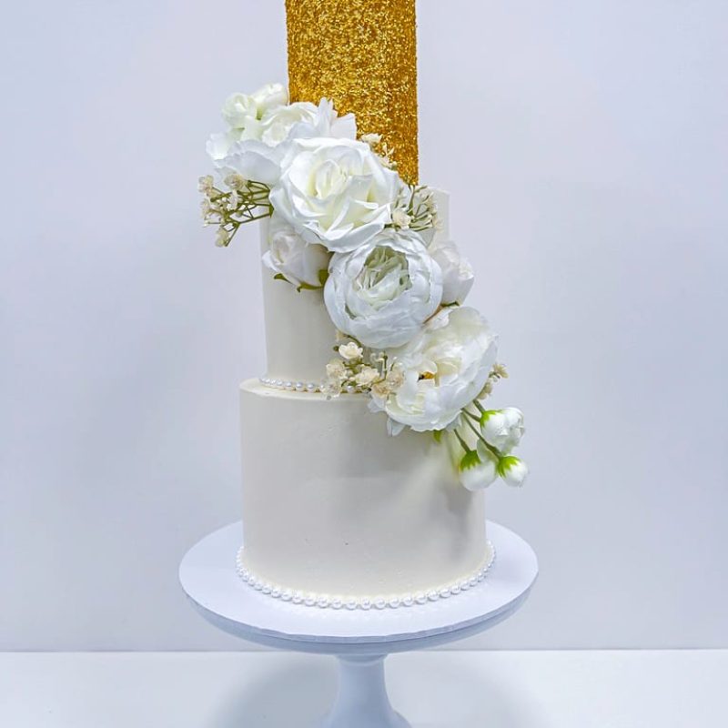 Glitter wedding cake