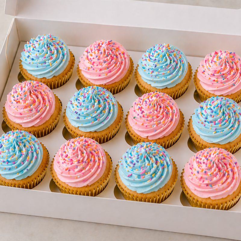 Bubble gum cupcakes