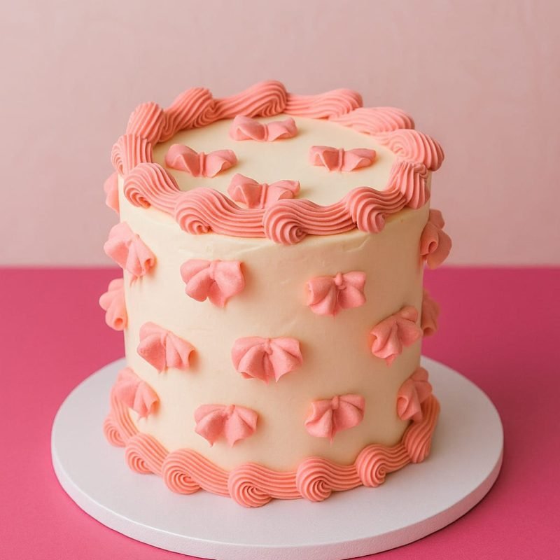 Mini Piped Bow Cake