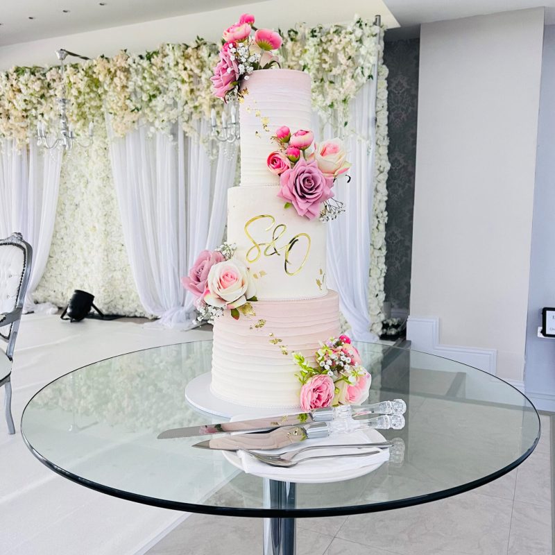 Ombré wedding cake