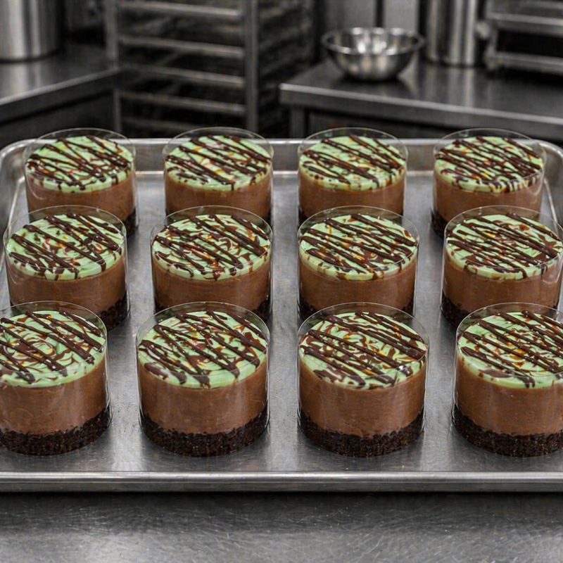 chocolate mint mini cheesecakes