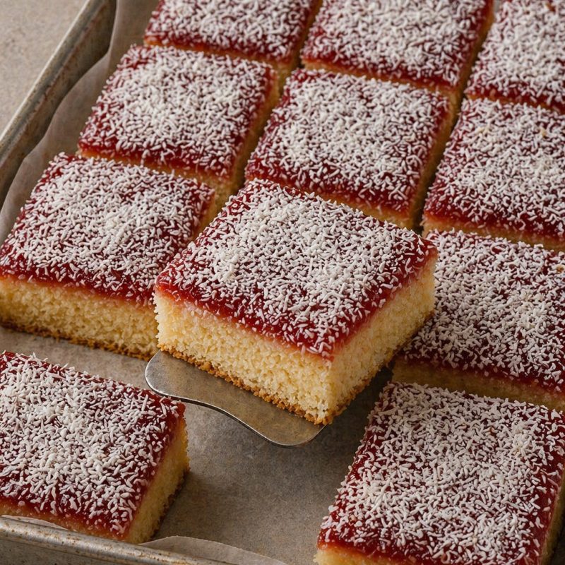 Old School Coconut Jam Cake