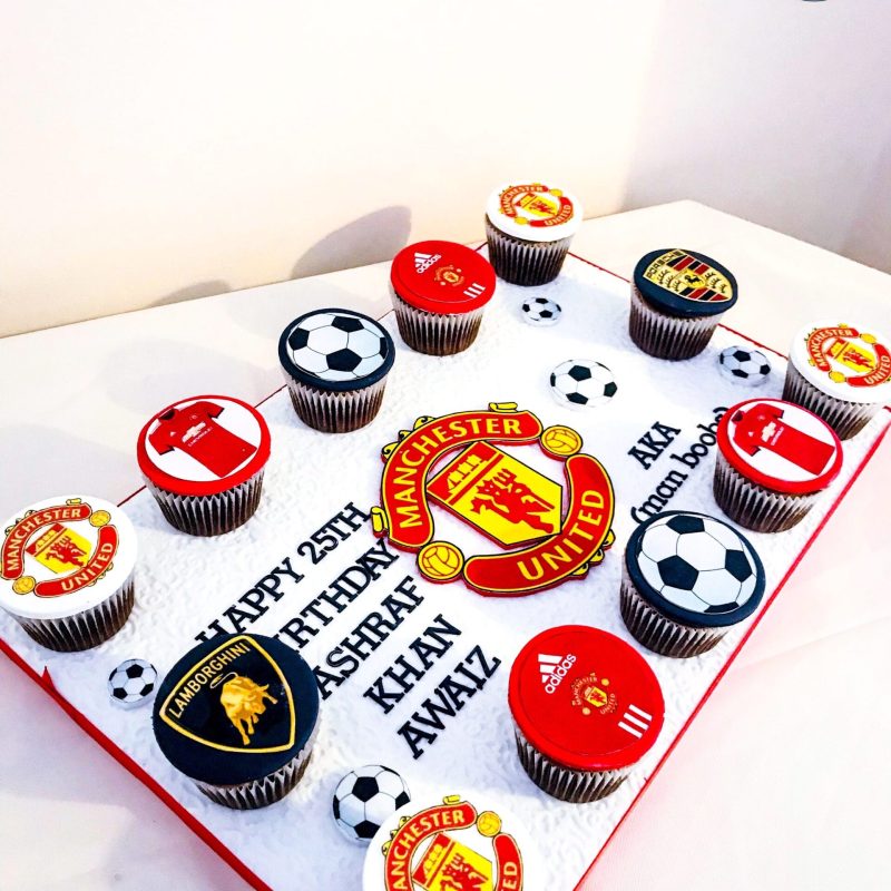 Football Cupcake Platter