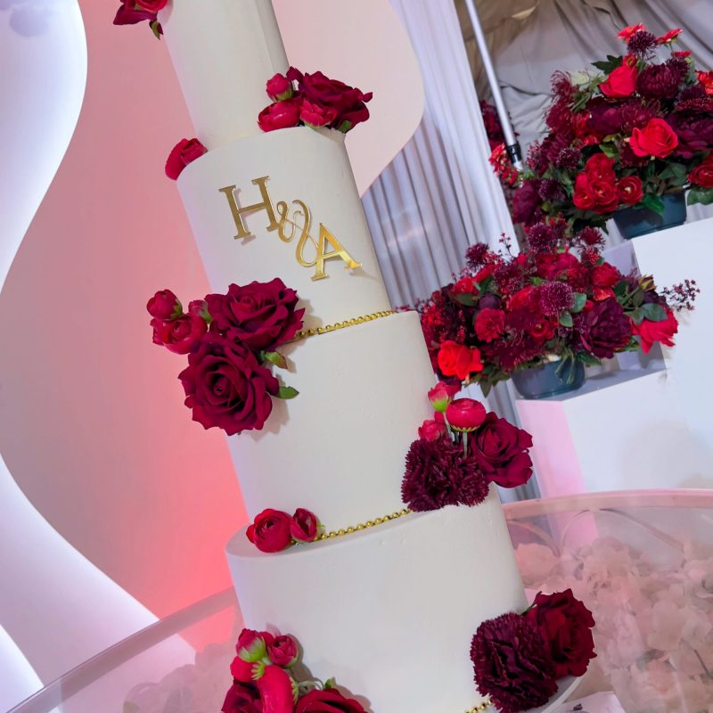 Smooth White Wedding Cake