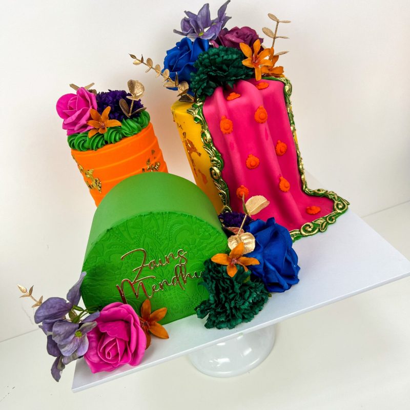 Deconstructed Mehndi Cake