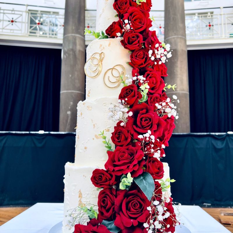Cascade wedding cake