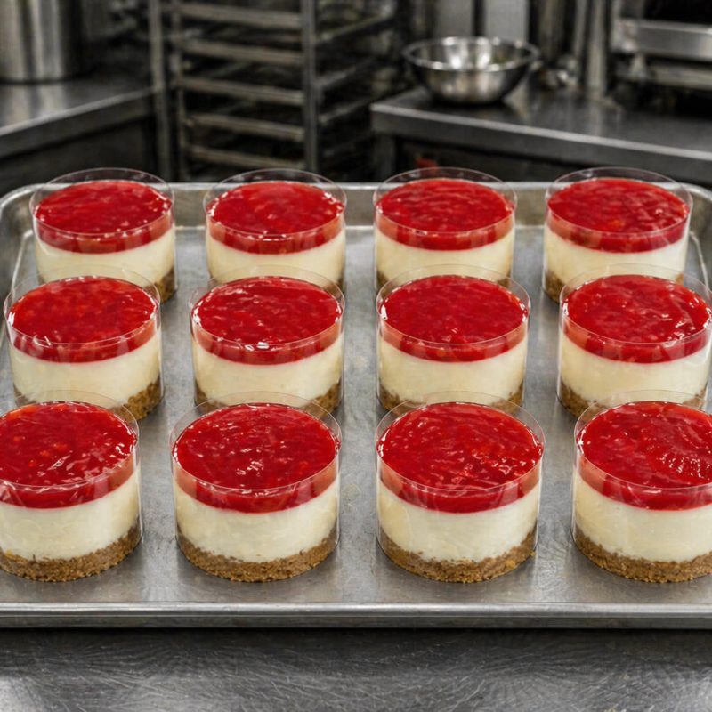 Strawberry mini cheesecakes