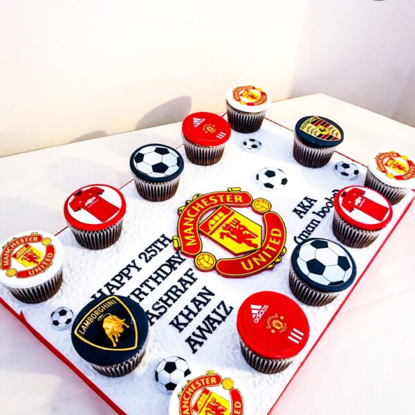 Football Cupcake Platter