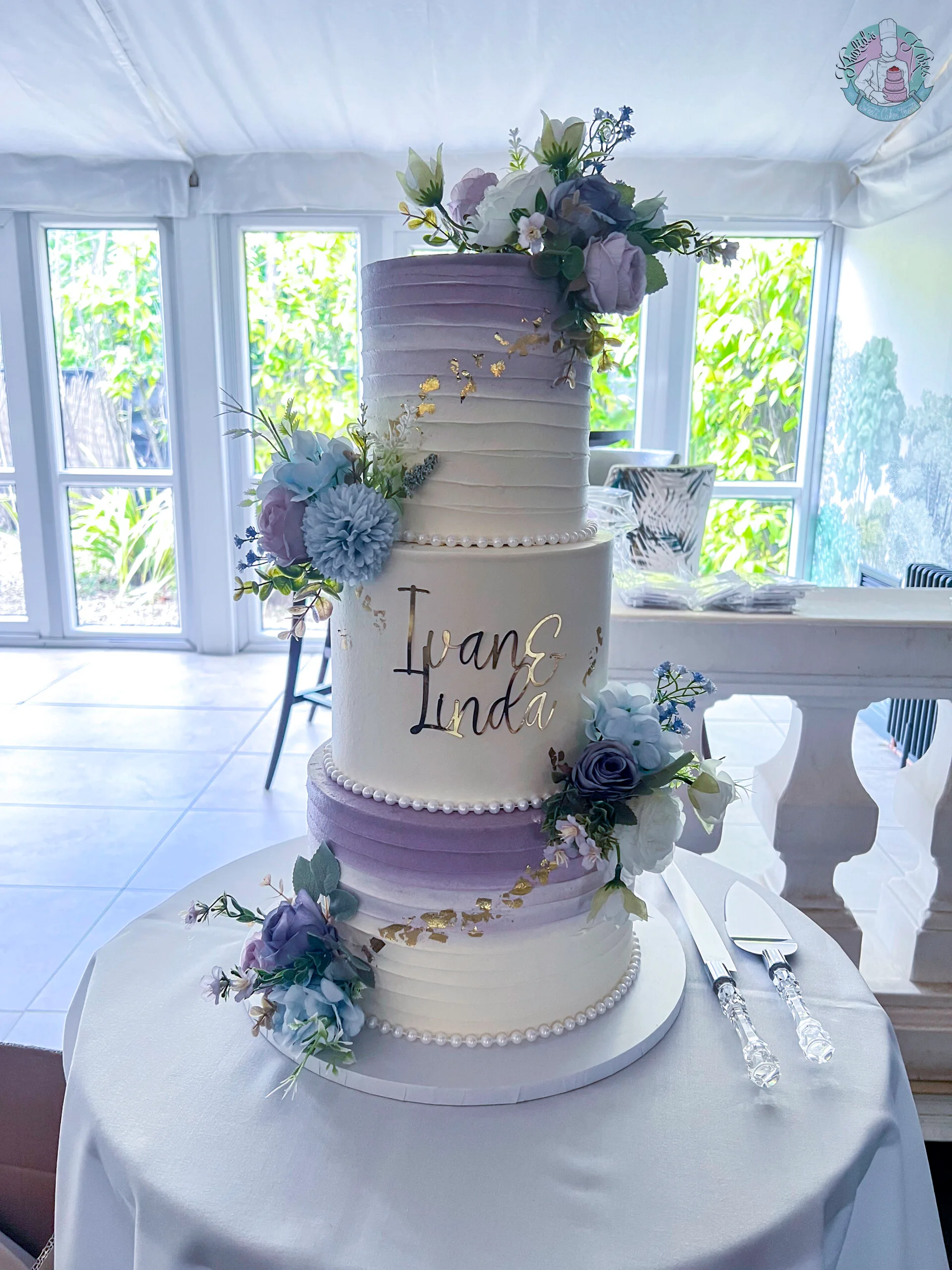 Ombre Wedding Cake
