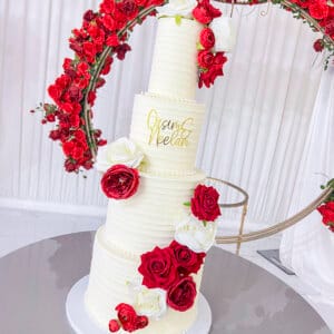 Bevelled Edge Wedding Cake