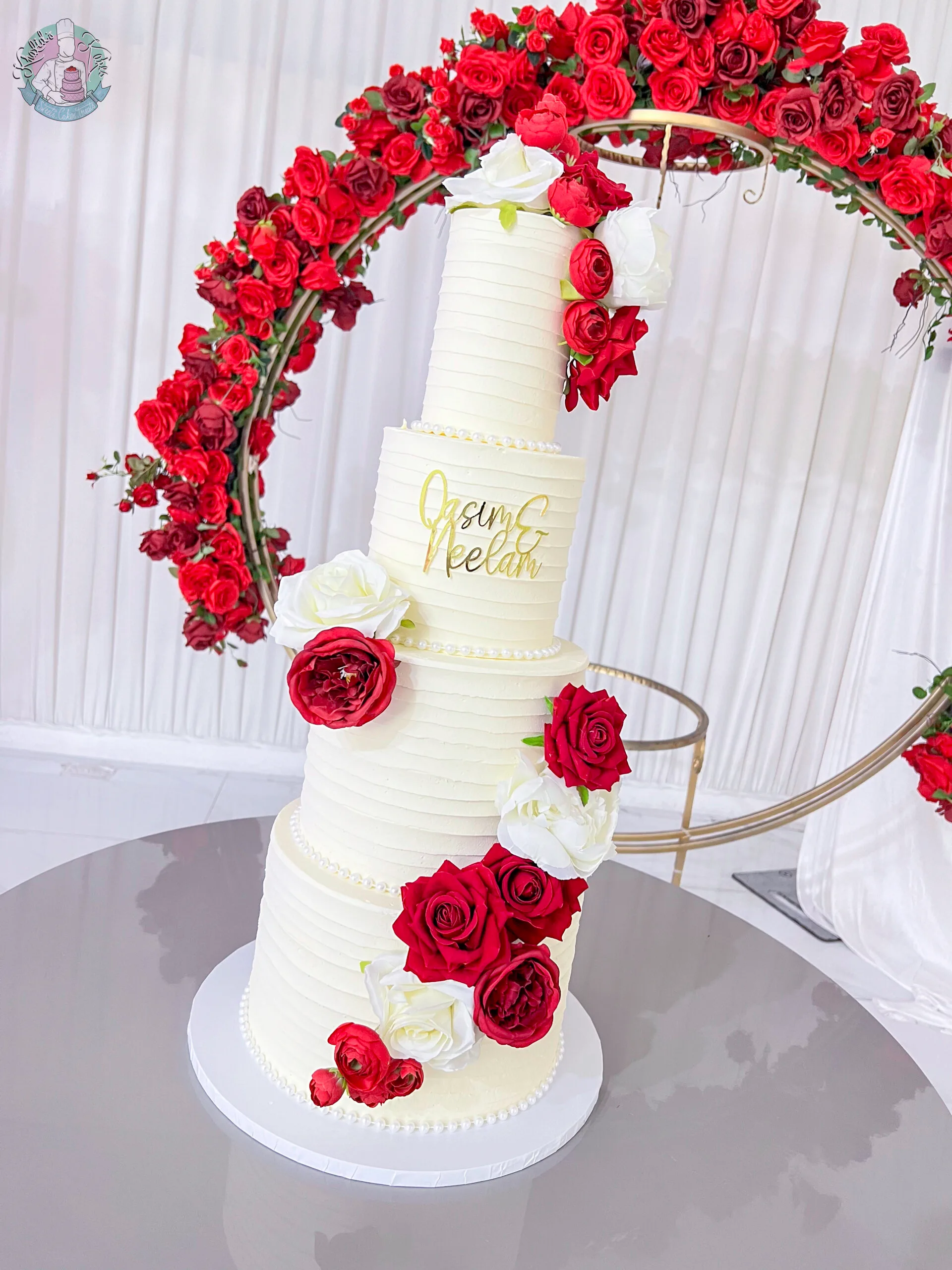 Bevelled Edge Wedding Cake