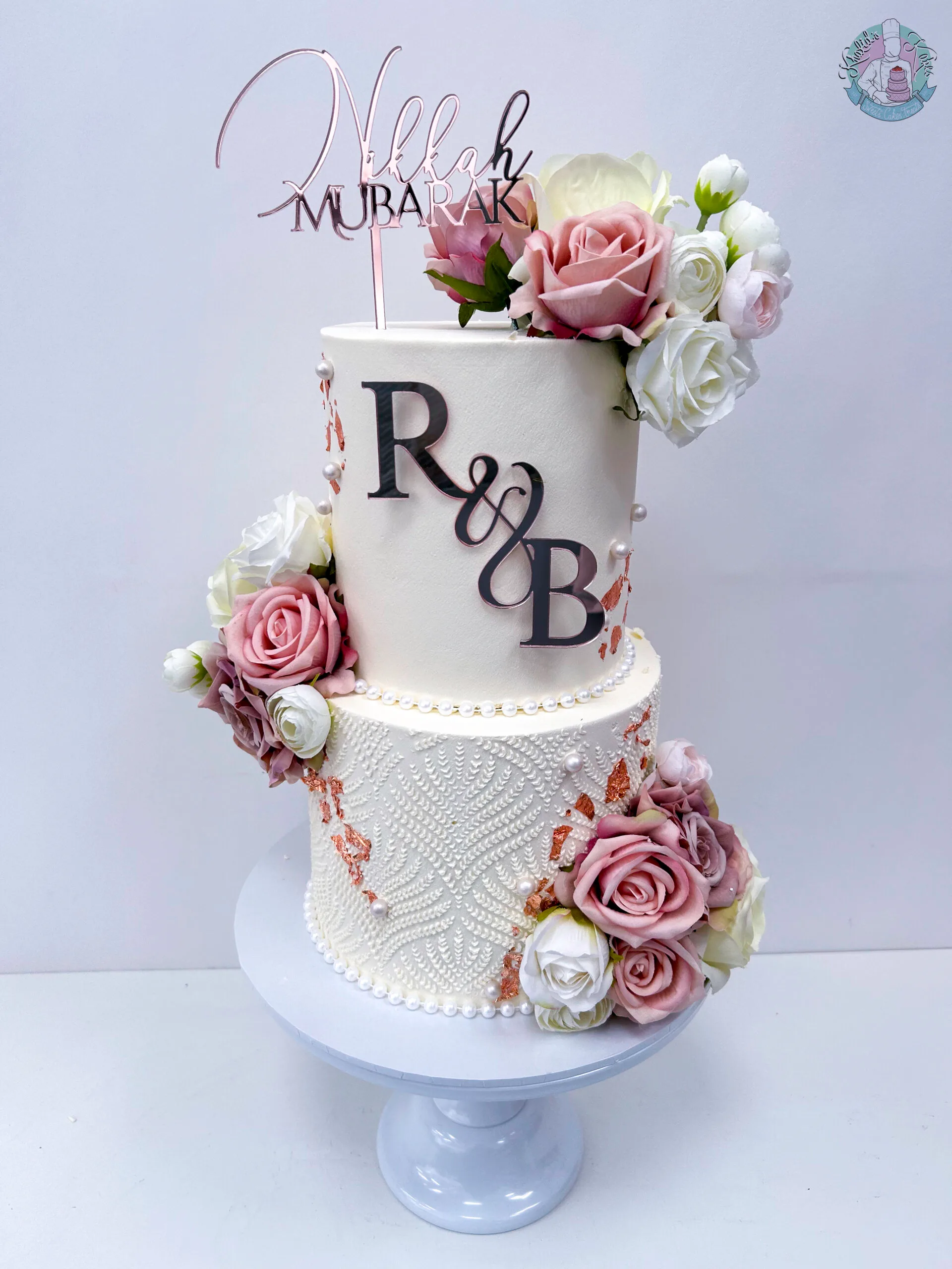 2 tier nikkah cake