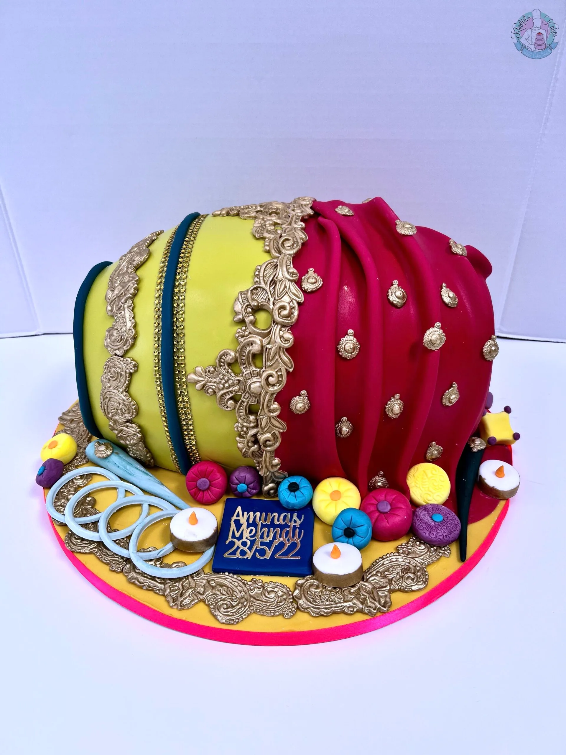 Mehndi Drum Cake - Image 2