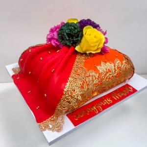 Mehndi Pillow Cake