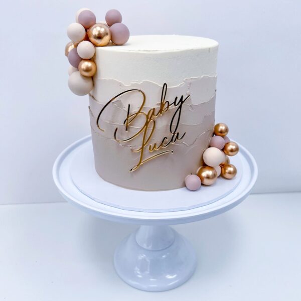 Ombre baby shower cake