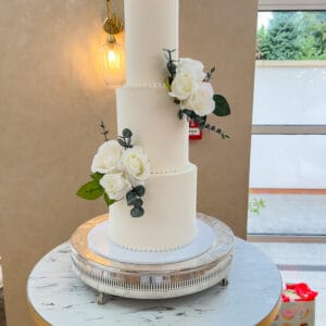Simple White Wedding Cake